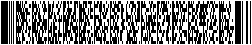An image of PDF417 barcode that contains a list of URLs compressed according to the XFA specification