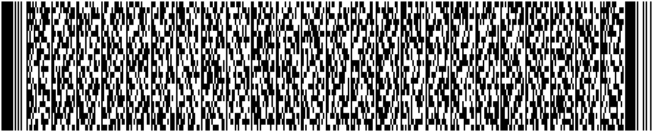 An image of PDF417 barcode that contains a list of URLs in the form of uncompressed text