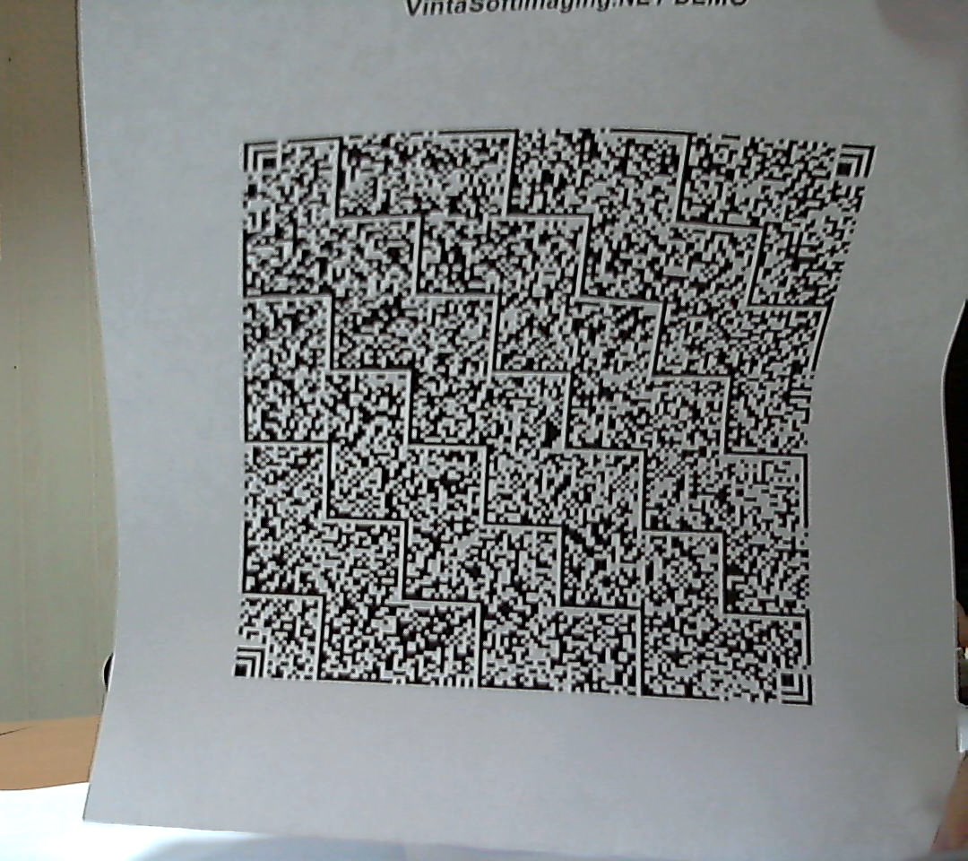 Second sample of Han Xin Code barcode with spatial distortions