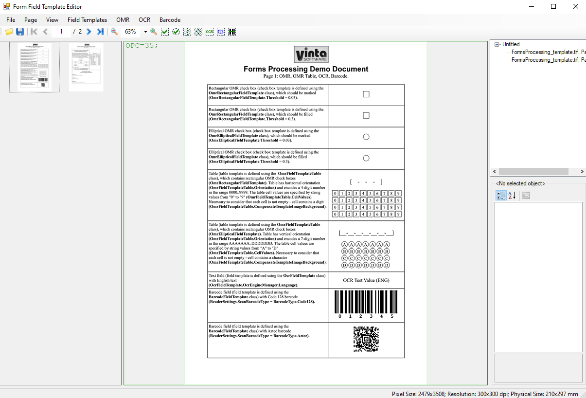 Document form template image