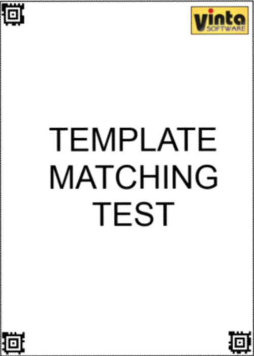 The form recognition result for 150-degree rotated and scaled document image with keyzones based on barcodes