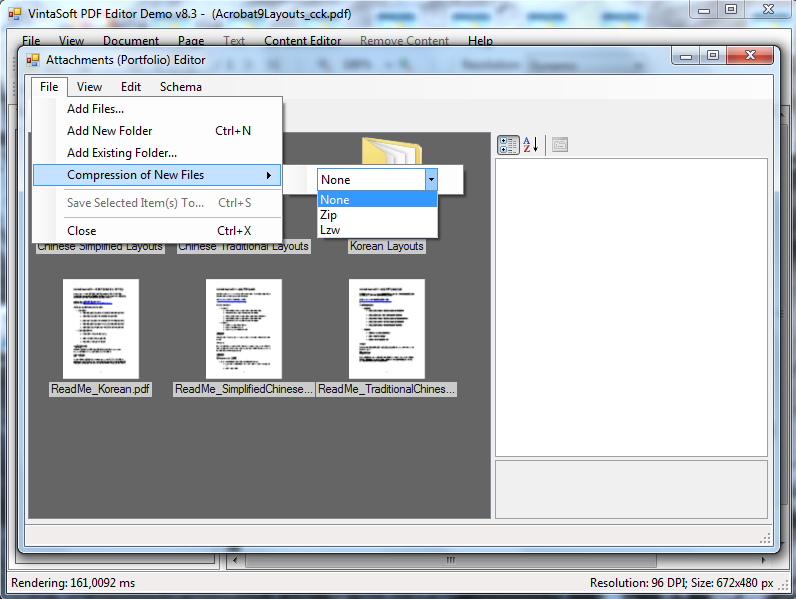 Vivpdf Filemenu PDF: PDF Portfolio (Attachments)